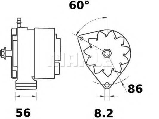 MAHLE ORIGINAL MG314 Генератор