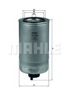 MAHLE ORIGINAL KC186 Паливний фільтр