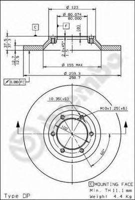 BRECO BS7554 гальмівний диск
