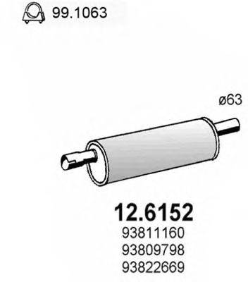 ASSO 126152 Середній глушник вихлопних газів