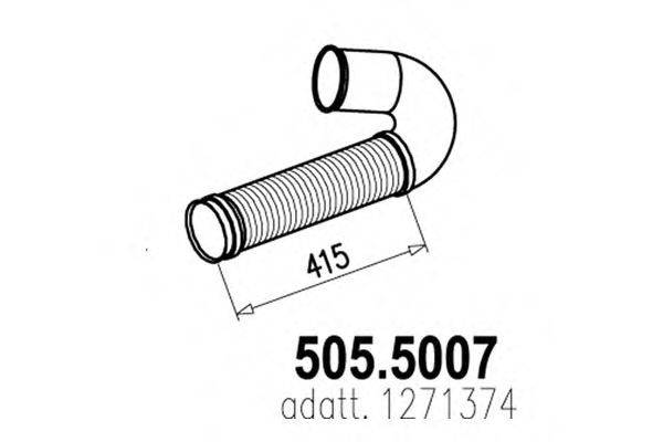 ASSO 5055007 Труба вихлопного газу
