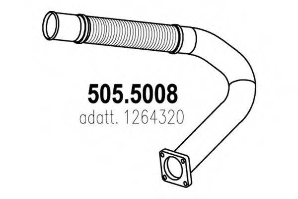 ASSO 5055008 Труба вихлопного газу