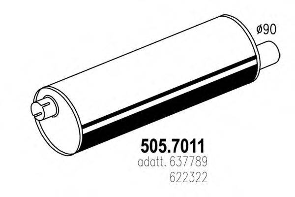 ASSO 5057011 Середній/кінцевий глушник ОГ