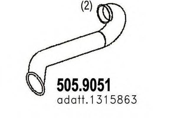 ASSO 5059051 Труба вихлопного газу