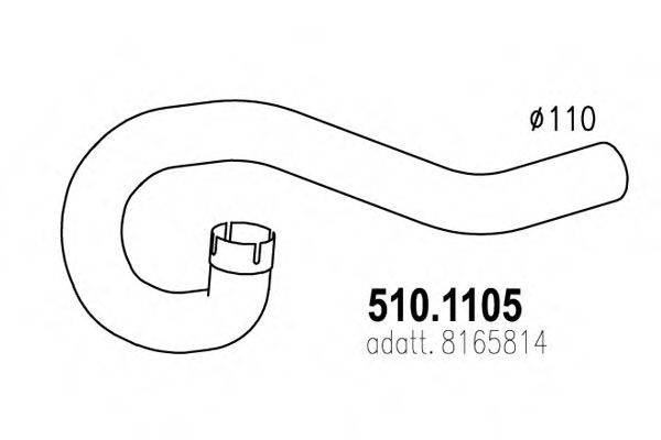ASSO 5101105 Труба вихлопного газу