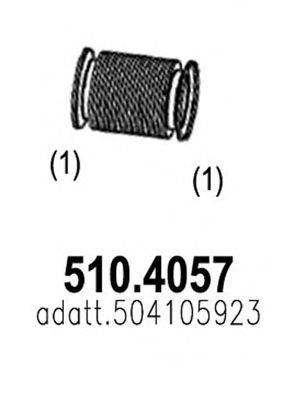 ASSO 5104057 Гофрована труба, вихлопна система