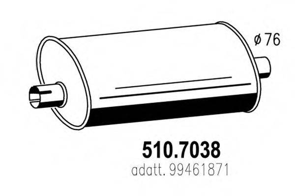 ASSO 5107038 Середній/кінцевий глушник ОГ