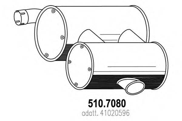 ASSO 5107080 Середній/кінцевий глушник ОГ