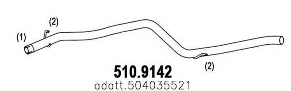 ASSO 5109142 Труба вихлопного газу