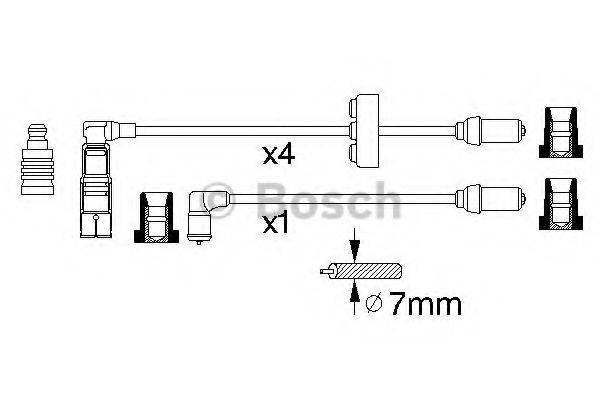BOSCH 0356912828 Комплект дротів запалювання