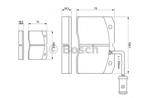 BOSCH 0986424144 Комплект гальмівних колодок, дискове гальмо
