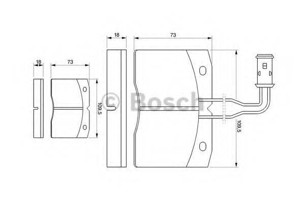 BOSCH 0986424145 Комплект гальмівних колодок, дискове гальмо