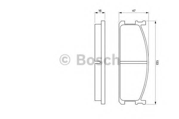 BOSCH 0986424157 Комплект гальмівних колодок, дискове гальмо