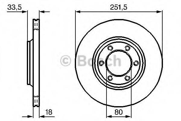 BOSCH 0986478658 гальмівний диск