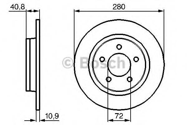 BOSCH 0986479C79 гальмівний диск