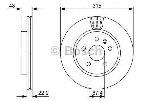 BOSCH 0986479C71 гальмівний диск