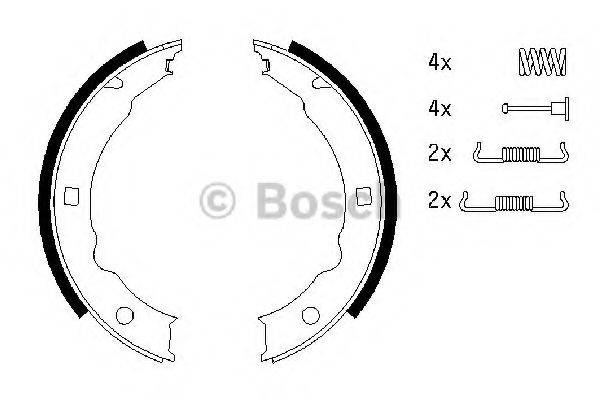 BOSCH 0986487579 Комплект гальмівних колодок, стоянкова гальмівна система