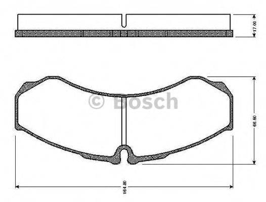 BOSCH 0986TB2325 Комплект гальмівних колодок, дискове гальмо