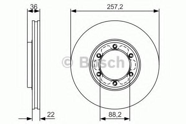 BOSCH 0986479R42 гальмівний диск