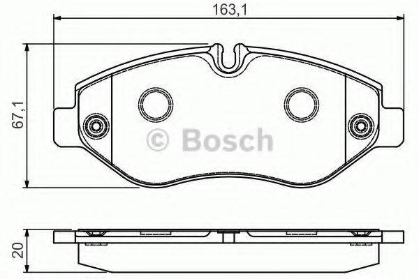 BOSCH 0986495113 Комплект гальмівних колодок, дискове гальмо