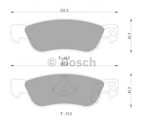 BOSCH 0986505701 Комплект гальмівних колодок, дискове гальмо