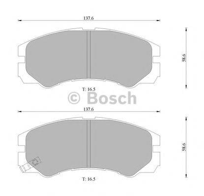 BOSCH 0986505961 Комплект гальмівних колодок, дискове гальмо