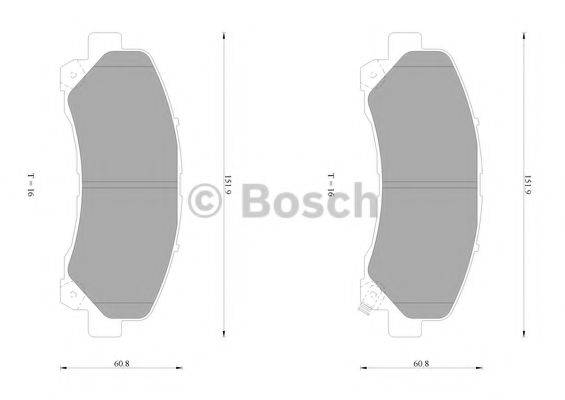 BOSCH 0986AB1384 Комплект гальмівних колодок, дискове гальмо