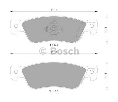 BOSCH 0986AB9251 Комплект гальмівних колодок, дискове гальмо
