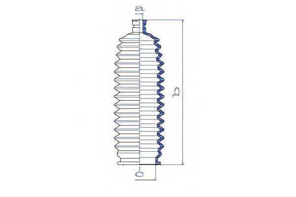 DA SILVA K5255 Пильовик, рульове управління