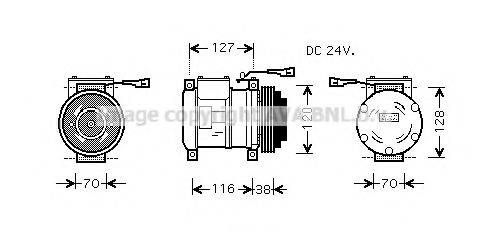 PRASCO IVK073 Компресор, кондиціонер