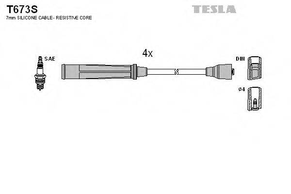 TESLA T673S Комплект дротів запалювання