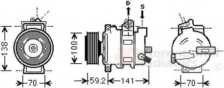 VAN WEZEL 0300K329 Компресор, кондиціонер