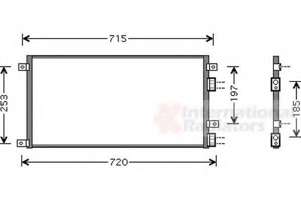 VAN WEZEL 28005058 Конденсатор, кондиціонер