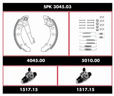 WOKING SPK304503 Комплект гальм, барабанний гальмівний механізм