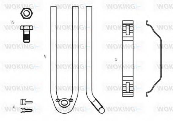 WOKING ACA853600 Комплектуючі, колодки дискового гальма