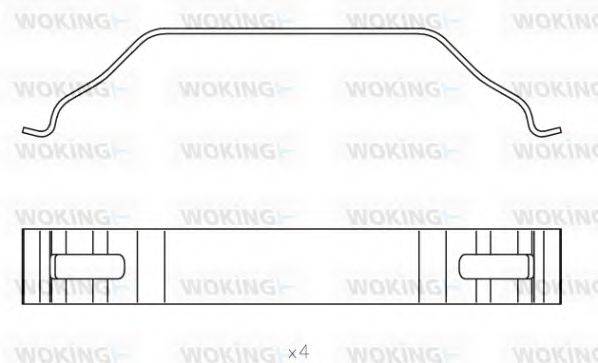WOKING ACA853700 Комплектуючі, колодки дискового гальма