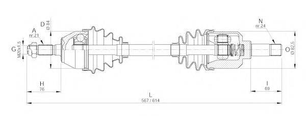 OPEN PARTS DRS600200 Приводний вал