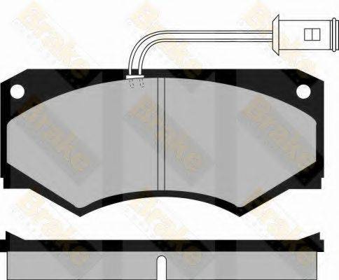 BRAKE ENGINEERING PA510 Комплект гальмівних колодок, дискове гальмо