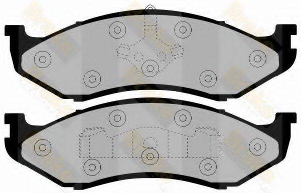 BRAKE ENGINEERING PA992 Комплект гальмівних колодок, дискове гальмо