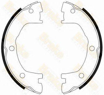 BRAKE ENGINEERING SH2556 Комплект гальмівних колодок, стоянкова гальмівна система