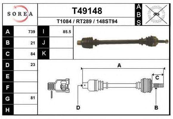 EAI T49148 Приводний вал