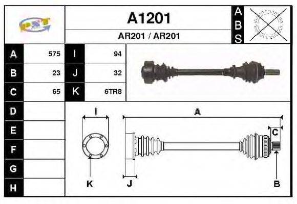 SNRA A1201 Приводний вал