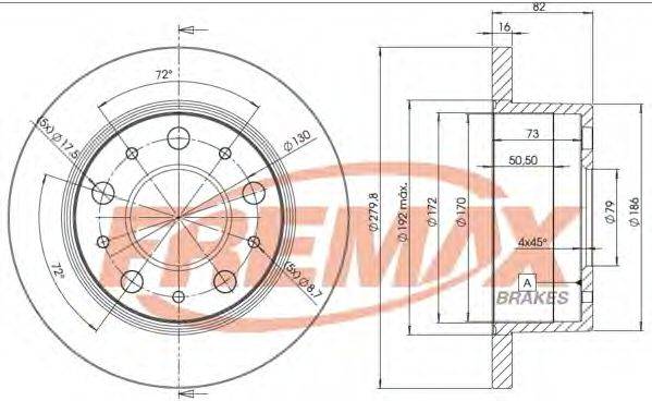 FREMAX BD4696 гальмівний диск