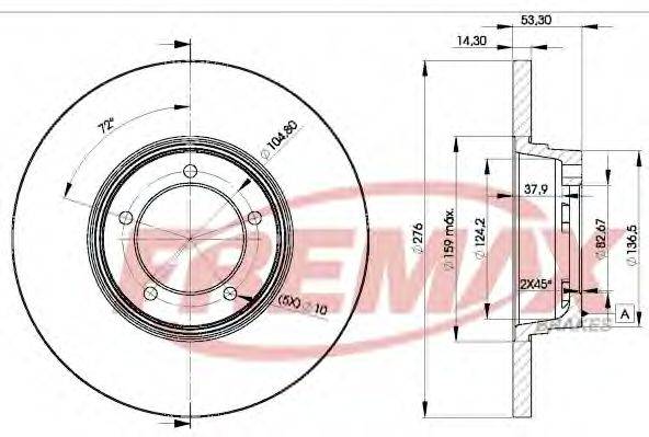 FREMAX BD2107 гальмівний диск