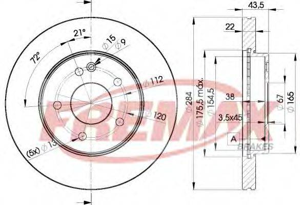 FREMAX BD3182 гальмівний диск