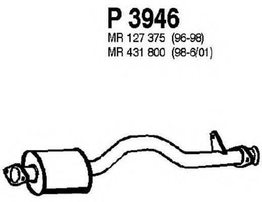 FENNO P3946 Середній глушник вихлопних газів