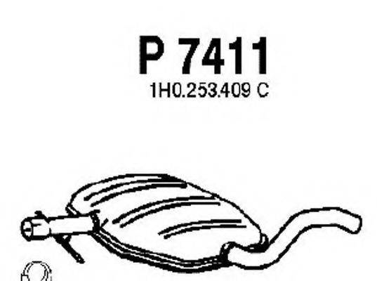 FENNO P7411 Середній глушник вихлопних газів
