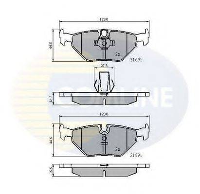 COMLINE CBP01011 Комплект гальмівних колодок, дискове гальмо