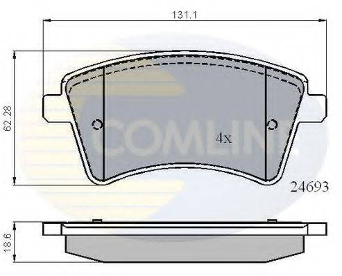 COMLINE CBP01707 Комплект гальмівних колодок, дискове гальмо