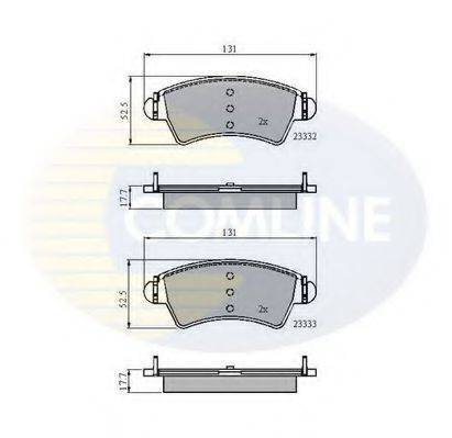 COMLINE CBP01260 Комплект гальмівних колодок, дискове гальмо